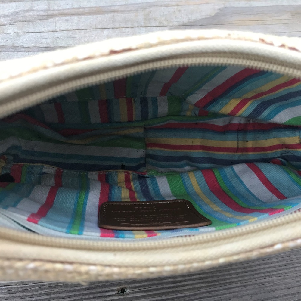Fossil Hand Bag Purse Leather Woven Shoulder bag - Picture 7 of 8